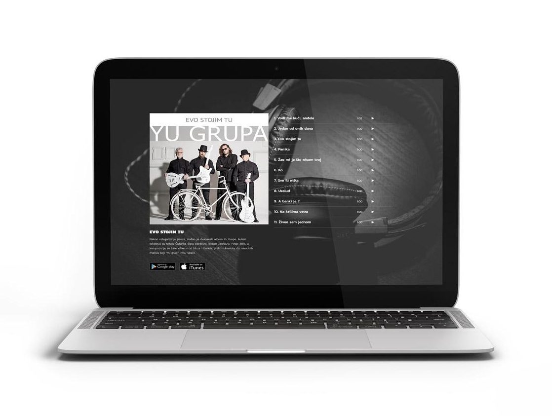 web dizajn yu grupa. Proces izrade web prezentacije za bend