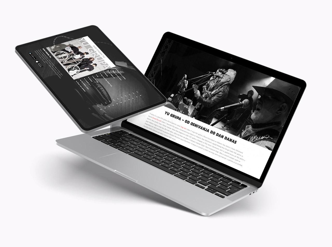 web dizajn yu grupa. web prezentacije za bendove