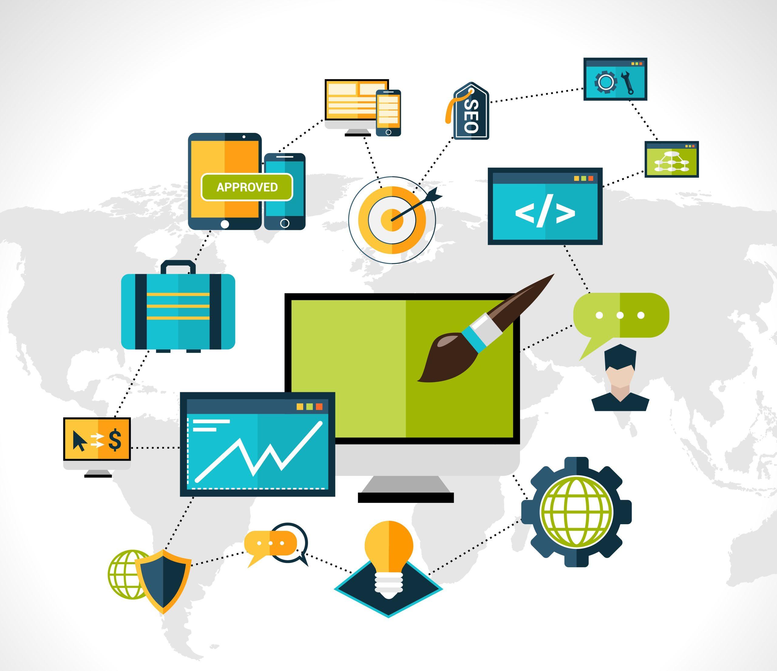 Design systems, ilustracija procesa kreiranja web stranice