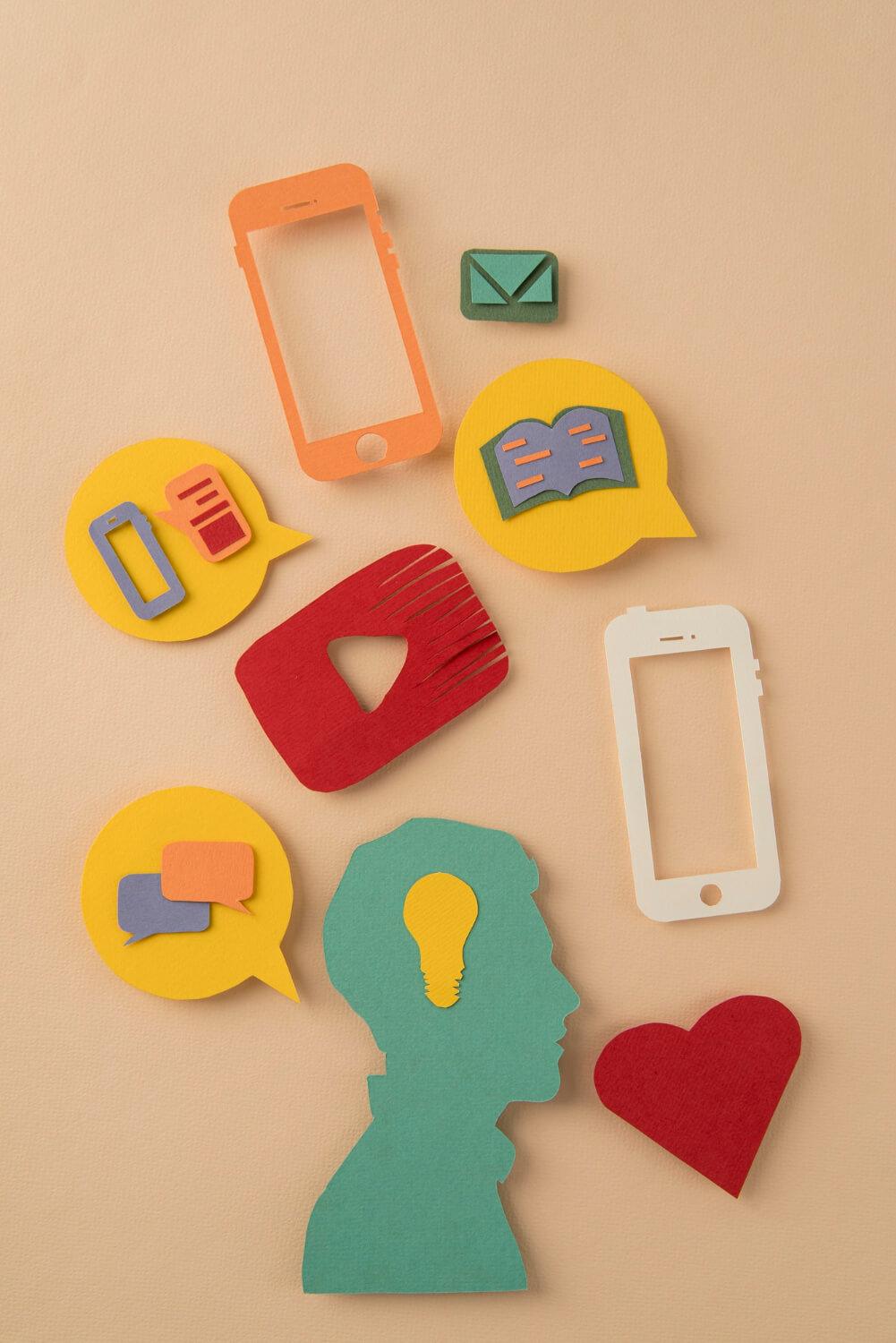 dizajn, ikonice socijalnih mreža i najčešćih aktivnosti