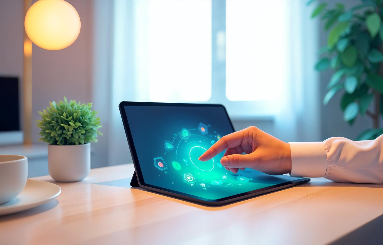 poverenje, tablet na stolu