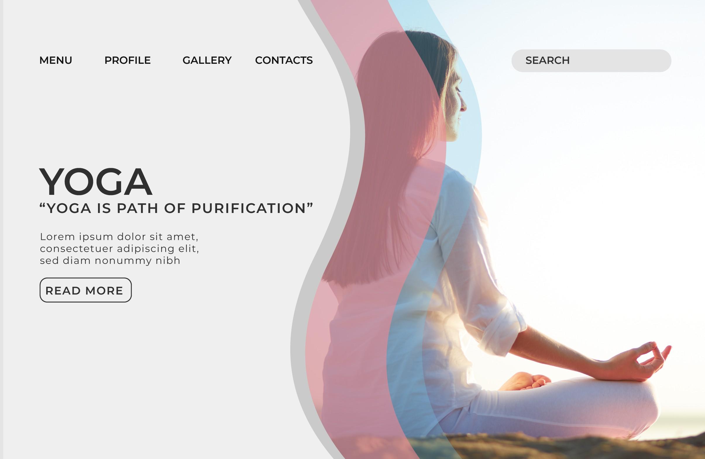 usluge, template dizajn za yoga treninge