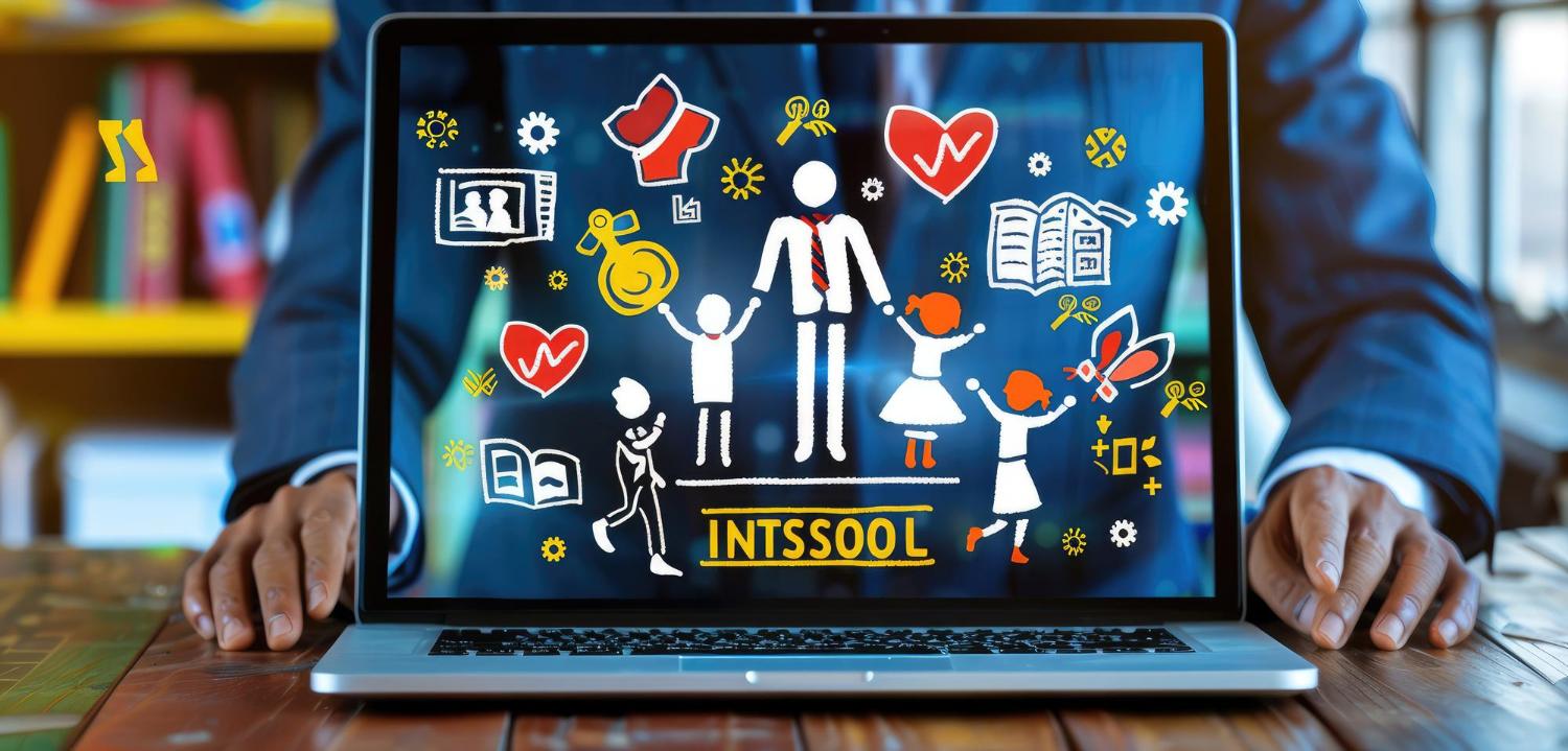 sajt za edukaciju dece prikazan na laptopu