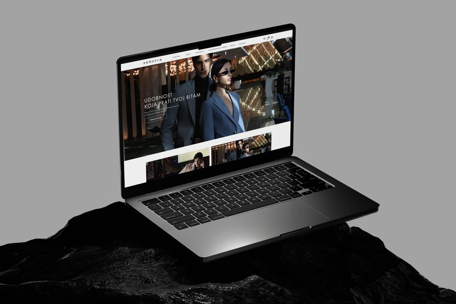 Zekstra modna kuća. Izrada eccomerce sajta. Online prodavnica